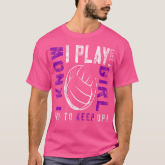 T-shirt Volley-ball pour les filles jouer comme une fille