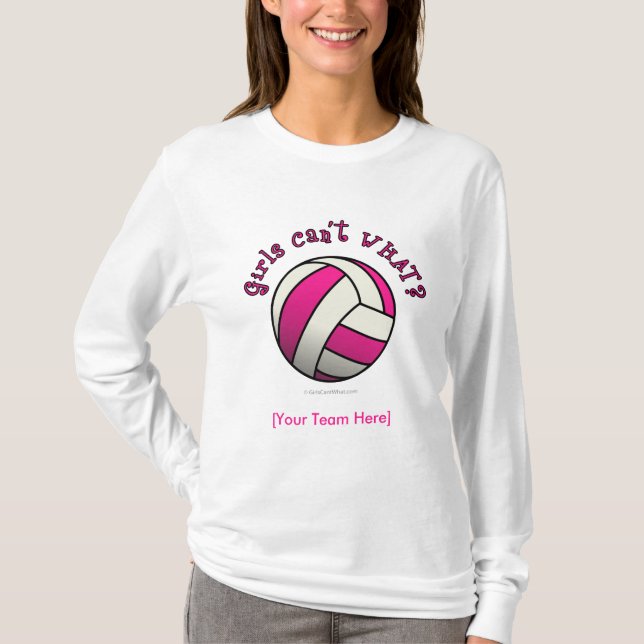 T-shirt Volley-ball rose (Devant)