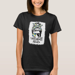 T-shirt Volleyball Abuela Vintage Léopard Chignon Dégage B