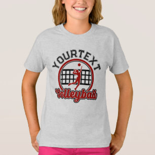 T-shirt Volleyball AJOUTER NOM Spike Ball Attaque Sports d