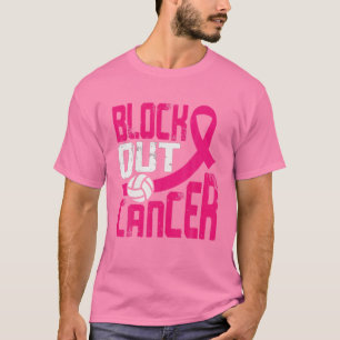 T-shirt Volleyball Cancer du sein Sensibilisation Bloquer 