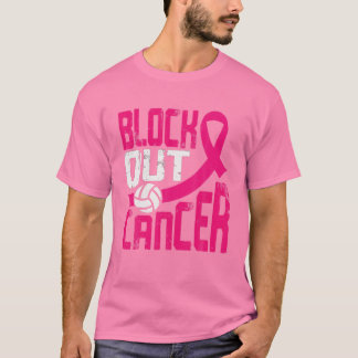 T-shirt Volleyball Cancer du sein Sensibilisation Bloquer 