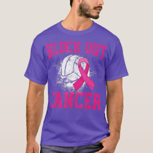 T-shirt Volleyball Cancer du sein Sensibilisation Bloquer 