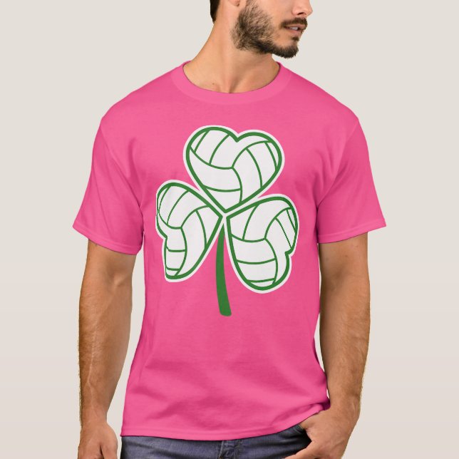 T-shirt Volleyball Clover Leaf Joyeux SPORT De La Fête De  (Devant)