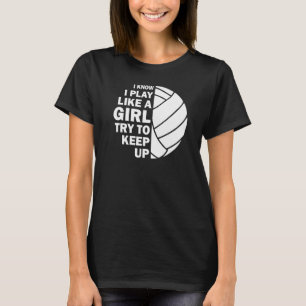 T-shirt Volleyball Cool Pour Femmes Filles Volleyball J