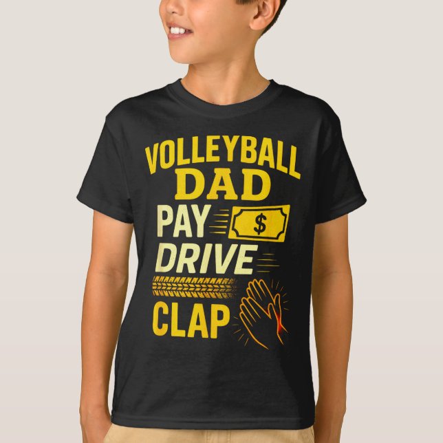 T-shirt Volleyball Dad - Funny Proud Father Player  (Devant)