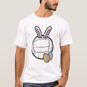 T-shirt Volleyball de Pâques Lapin Sportif Joueuses Femmes