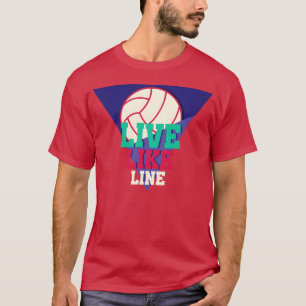 T-shirt Volleyball de volleyball de ligne de vie Sports vi