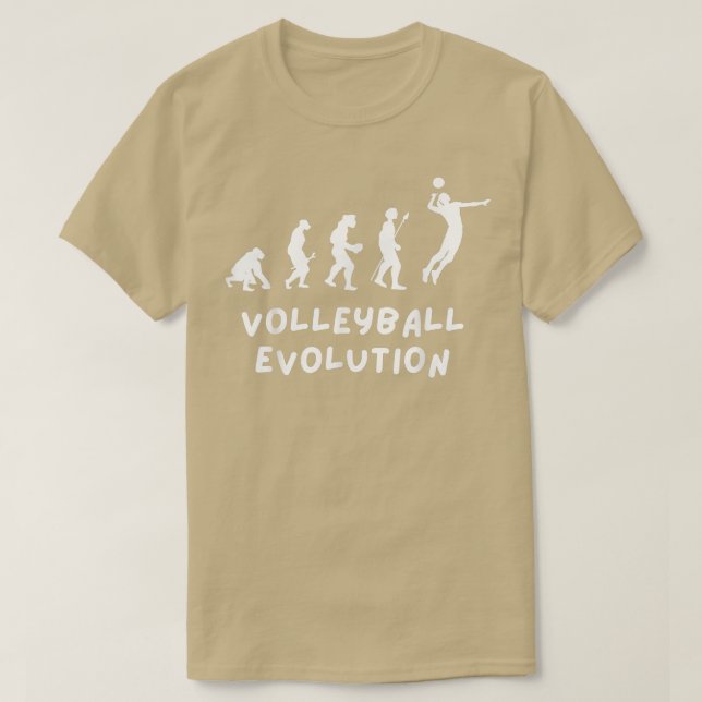 T-shirt Volleyball Evolution Funny  (Design devant)