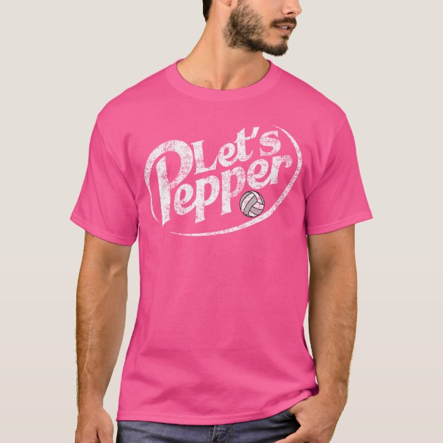 T-shirt Volleyball Faisons Du Poivre Pratique Distressed D (Devant)