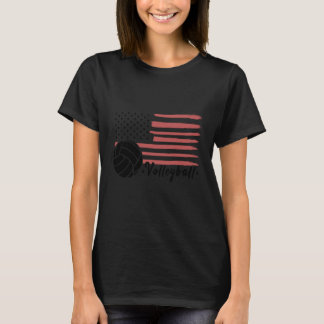 T-shirt Volleyball For USA Patriotic Athlete