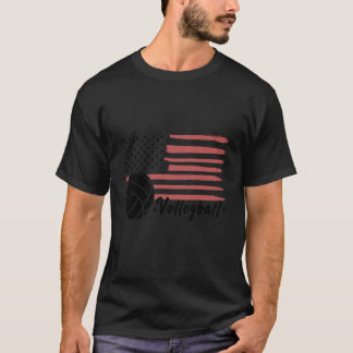 T-shirt Volleyball For USA Patriotic Athlete