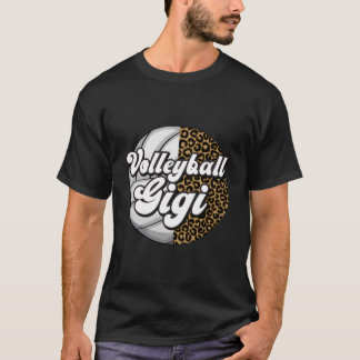 T-shirt Volleyball Gigi Léopard Grand-mère Gigi d'un Volle