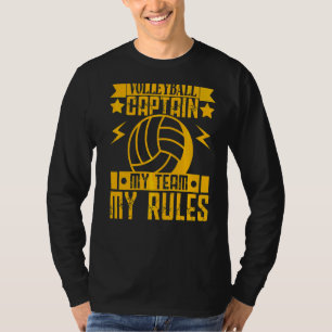 T-shirt Volleyball Homme Et Femme Capitaine Mon Équipe Ma 