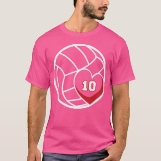 T-shirt Volleyball Jersey Numéro 10 Joueur Maman Jeu Jour