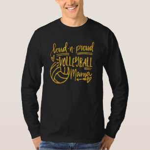 T-shirt Volleyball Loud Et Fière Mama Volleyball Maman Jeu