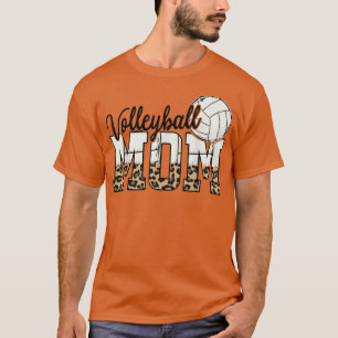 T-shirt Volleyball Maman Leopard Beach Volley Fête des Mèr