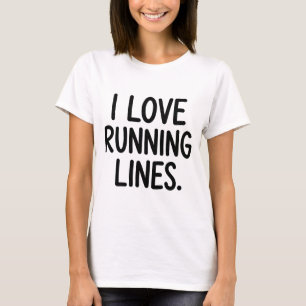 T-shirt Volleyball Mensonge Blanc J'adore Courir Les Ligne