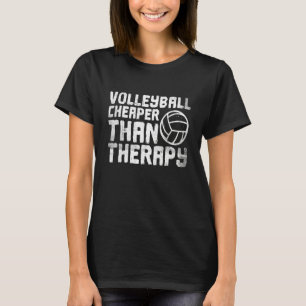 T-shirt Volleyball Moins Cher Que Thérapie Beach Volleybal