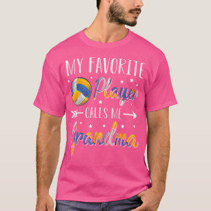 T-shirt Volleyball Mon Joueur Favori M'Appelle Grand-Mère