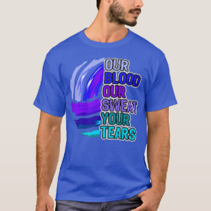 T-shirt Volleyball Motivation Notre Sang Notre Sueur Votre