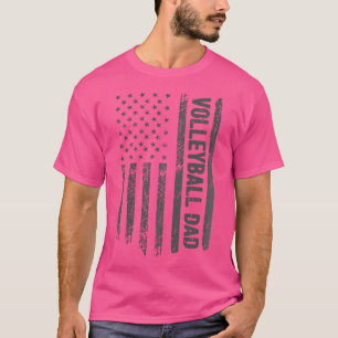 T-shirt Volleyball Papa America Us Drapeau Patriot Funky