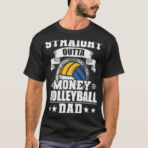 T-shirt Volleyball papa droit devant l'argent volleyball P