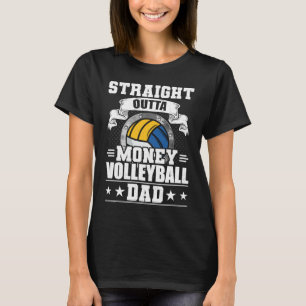 T-shirt Volleyball papa droit devant l'argent volleyball P