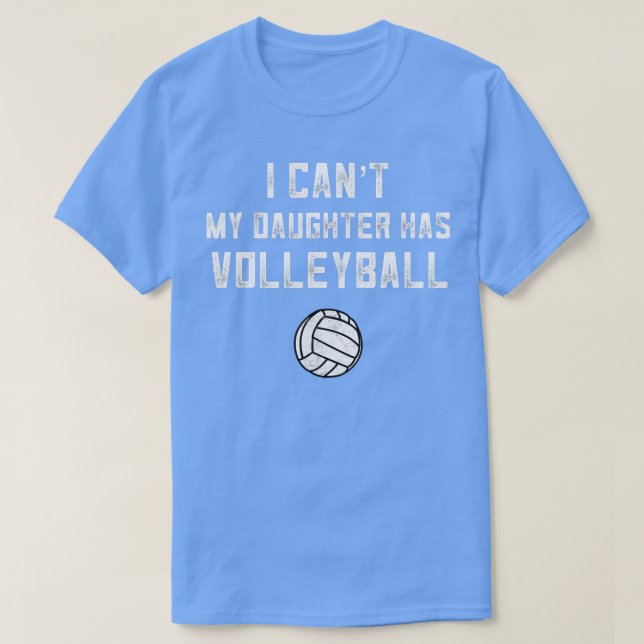 T-shirt Volleyball Papa Hommes Je Ne Peux Ma Fille A Volle (Design devant)
