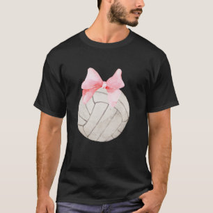 T-shirt Volleyball Pink Bow Coquette Preppy Aesthétique Pl