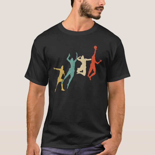 T-shirt Volleyball Player Retro Spike Team Matching for Me (Devant)