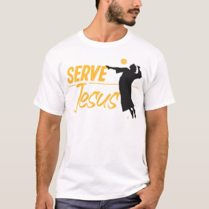 T-shirt Volleyball Servir Jésus-Christ chrétien