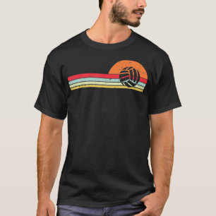 T-shirt Volleyball Sunset Retro Chest Joueur entraîneur Ho