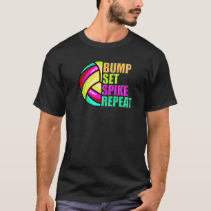 T-shirt Volleyball Teen Girl Bump Set Spike Répéter