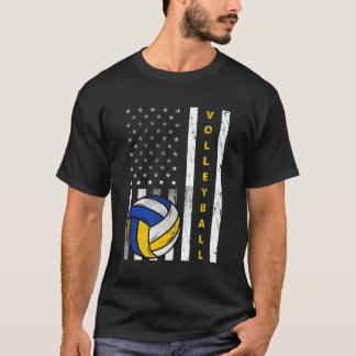 T-shirt Volleyball US Flag Volleyball
