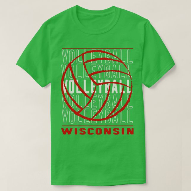 T-shirt Volleyball Wisconsin (Design devant)
