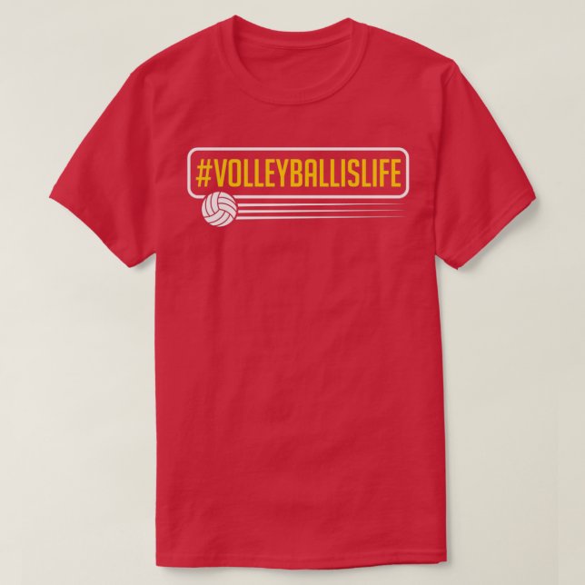 T-shirt VOLLEYBALLISLIFE Cadeaux pour les joueurs de Beach (Design devant)