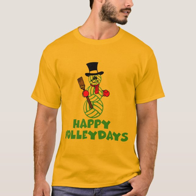 T-shirt VolleyChick Happy VolleyDays Snowman (Devant)