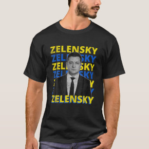 T-shirt Volodymyr Zelensky Président De L'Ukraine Soutien 