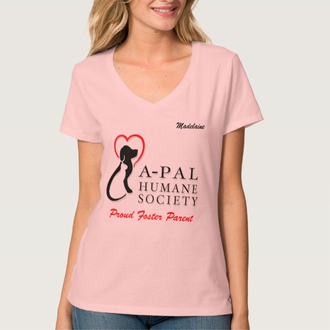 T-shirt Volontaire de logo d'APAL - coutume/nom (Devant)