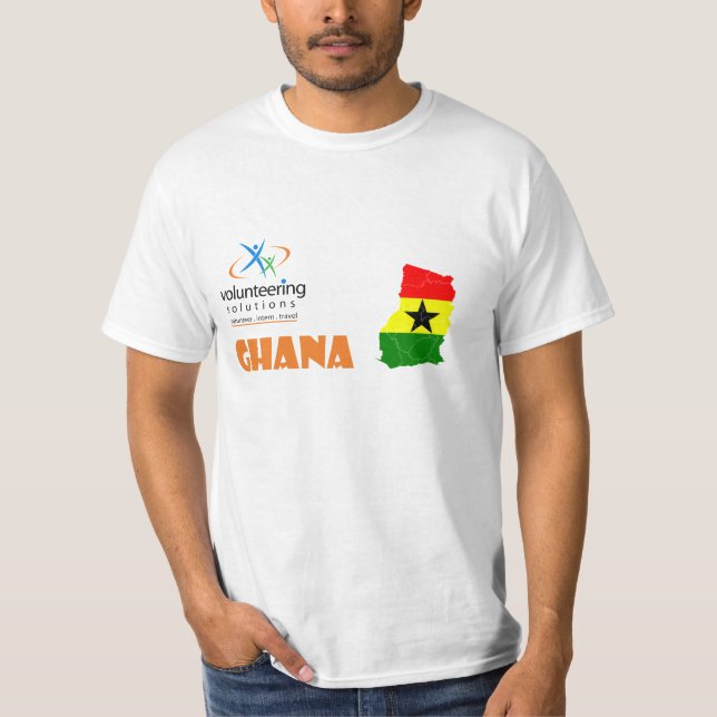 T-shirt volontaire du Ghana - offrir des solutions (Devant)