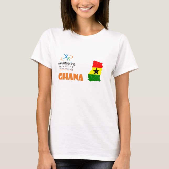 T-shirt volontaire du Ghana - offrir des solutions (Devant)