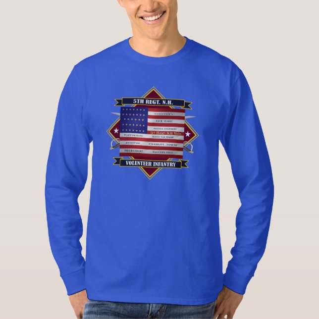 T-shirt Volontaires du 5e régiment du New Hampshire (Devant)