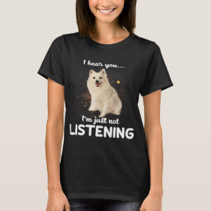 T-shirt Volpino Italiano Chien Je T'Entends Pas Écouter