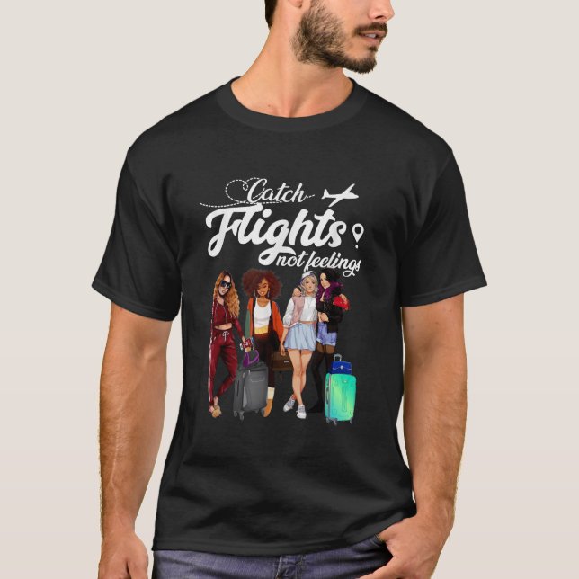 T-shirt Vols Catch Pas de sentiments pour les filles et le (Devant)