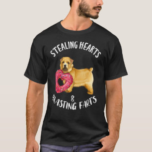 T-shirt Vols Coeur Pâtes De Déroulement Norwich Terrier Va