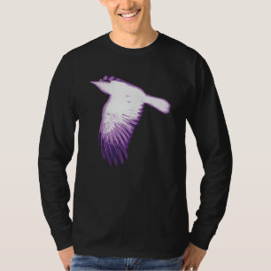 T-shirt Vols de Corneille blanche et violette