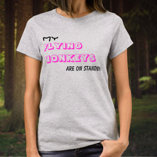 T-shirt Vols De Singes Sur Un Texte Humoristique En Attent