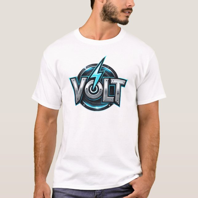 T-shirt VOLT - Logo futuriste inspiré de la puissance (Devant)