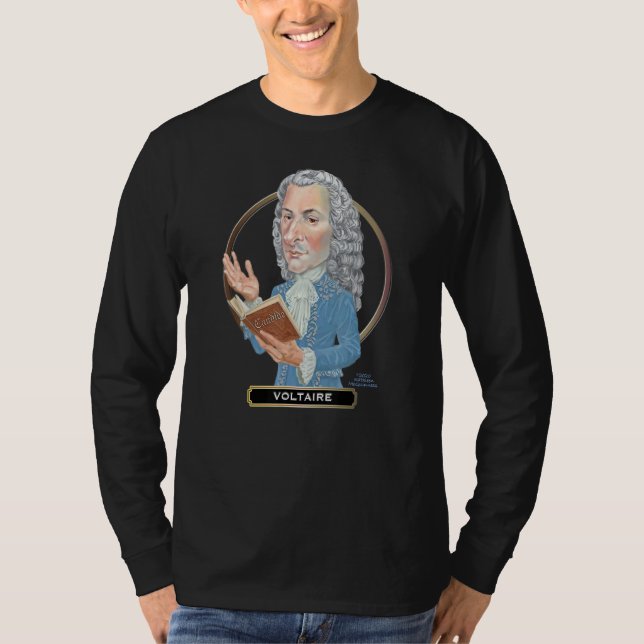 T-shirt Voltaire Le Grand Écrivain Français (Devant)